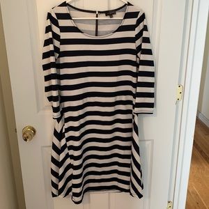 Black and cream stripe Limited dress